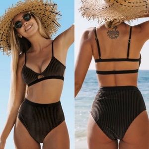 Cupshe sexy high-waisted brown bikini (Never Been Worn!) Size Medium.